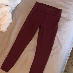 Lululemon leggings-size 10-in movement 25-maroon